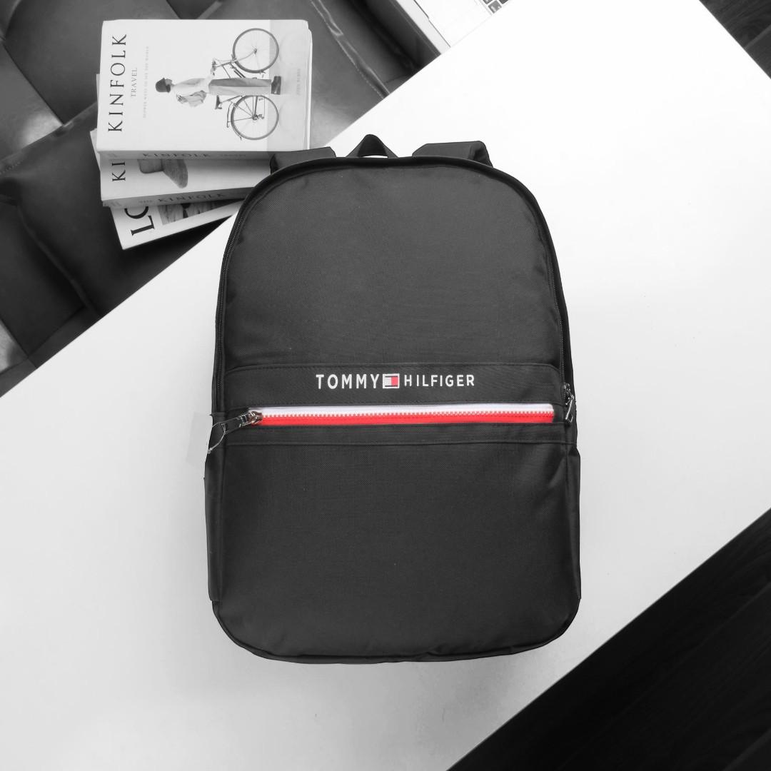 Balo Tommy HILFIGER Basic New 2025, nhiều ngăn, vải polyester đựng được laptop 15 inch