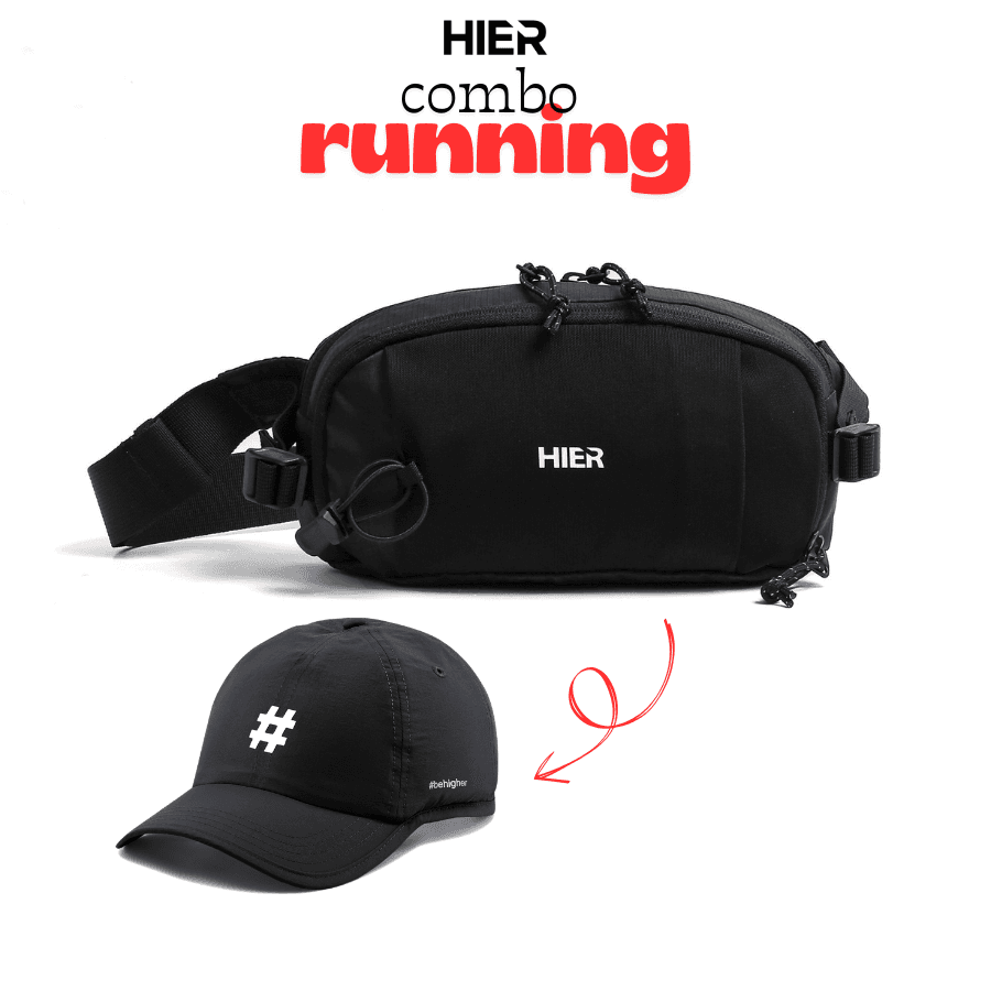 Combo Túi Chạy Bộ Running và Nón Dryfit